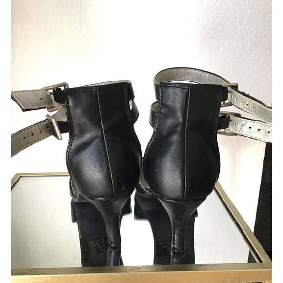 Ashro Womens Black Ankle Strap Heels Size 9 - Picture 7 of 9